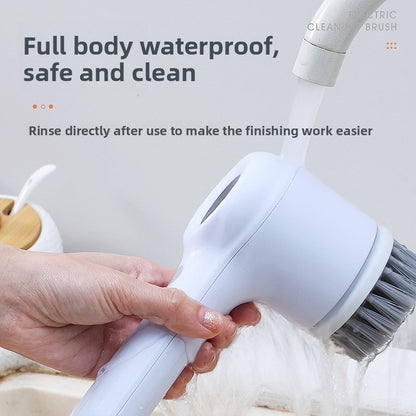 Electric Cleaning Brush Set with Multiple Interchangeable Heads